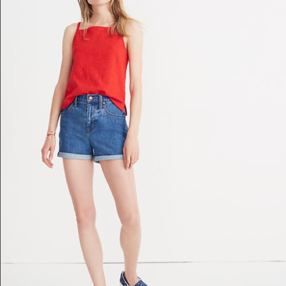 Madewell Red Apron Tank Top Small